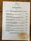 Einhorn Restaurant Bar menu