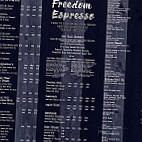 Freedom Espresso menu