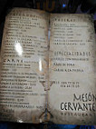 Meson De Cervantes menu