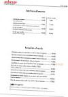 Auberge Le Saint Claude menu