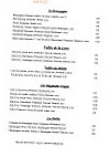 Le Bistrot Du Chateau menu