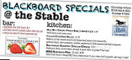 Main Street Stable And Tavern menu