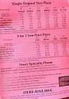 Nina's Italian Pizza menu