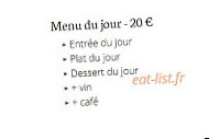Le Château menu