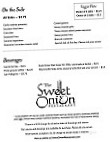Sweet Onion menu