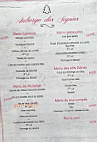 Auberge Des Sapins menu