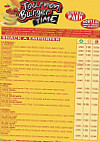 Tournon Burger Time menu