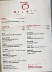 Bienty menu