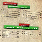 Pizzeria Nunzio menu