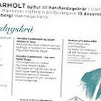 Hannesarholt menu