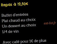 Le Relais 137 menu