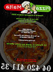 Pizza Malta menu