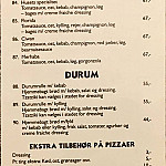 La Boheme menu