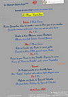 Le Manoir Saint Jean menu