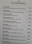 La Concordia menu
