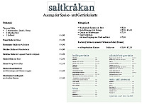 Saltkråkan - das skandinavische Café menu