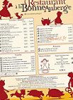 A La Bonne Auberge menu