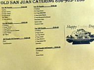 Old San Juan menu