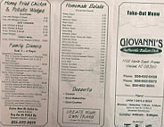 Giovanni's Italian American menu