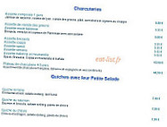La Fromagette menu