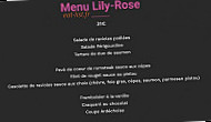 Le Mas de Lily Rose menu