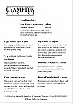 The Crampton Social Cafe menu