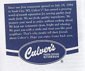 Culver's menu