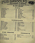 Gandolfo Pizzeria menu