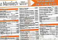 Le Marrakech menu