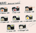 Sushi Nord menu