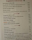 Friendly Auberge menu