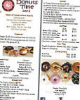 Donuts Time Cafe menu