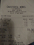 Cafeteria Nobel menu