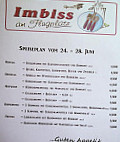 Imbiss Am Flugplatz menu