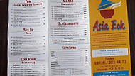Asia Eck menu