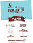 The Pedalin Pig menu