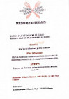 Le Relais Saint Jacques menu