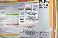 Pjs Grill Pizza menu