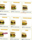 Diner's Burger menu