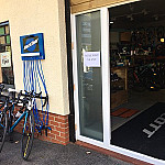The Filling Station Cafe Colyford Cycles outside