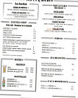 Le Hibou menu