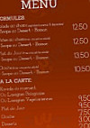 Toccata Cafè menu