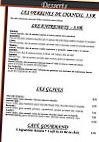 Le Kaf des Vieux Amants menu