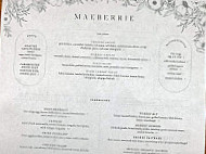 Maeberrie Market menu