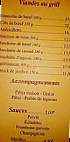 Grill Le Gaulois menu