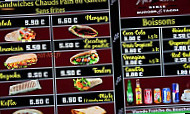 Kebab Burger Tacos menu