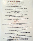 Bistrot Le Poncel menu