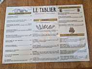 Le Tablier menu