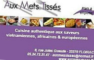 Aux Mets Tisses menu