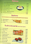 Sushi menu